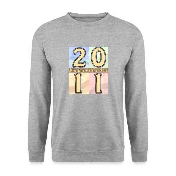 BIRTHDAY YEAR 2011 - Unisex Sweatshirt - salt & pepper - Front - Alina (178cm) & Michal (187cm)