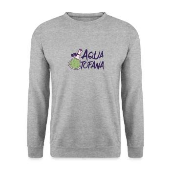 Aqua Tofana Conspiracy Crime Fan Vintage - Sweat-shirt Unisexe - gris chiné - Devant - Alina (178cm) & Michal (187cm)