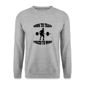 Strength Training Fitness Muscle Bodybuilder Athletes - Unisex Sweatshirt - salt & pepper - Front - Alina (178cm) & Michal (187cm)