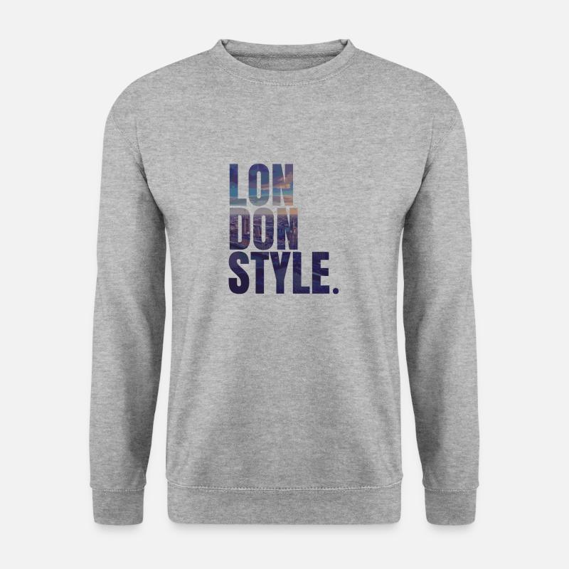 City Love - London Style - Unisex Pullover - Weißgrau meliert