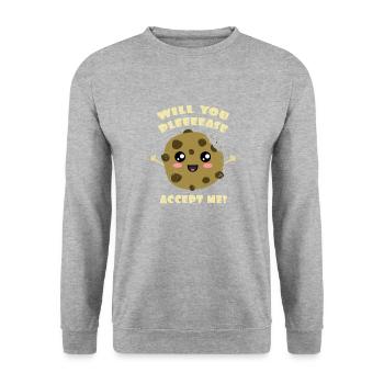 ¿Podrías aceptarme? - Sweat-shirt Unisexe - gris chiné - Devant - Alina (178cm) & Michal (187cm)