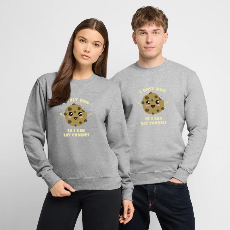 Solo corro para poder comer galletas Sweat-shirt Unisexe