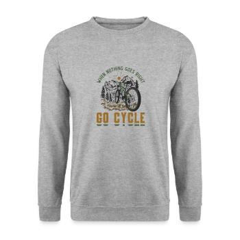 I FREAKIN LOVE Mountain Bike MTB - Unisex Sweatshirt - salt & pepper - Front - Alina (178cm) & Michal (187cm)