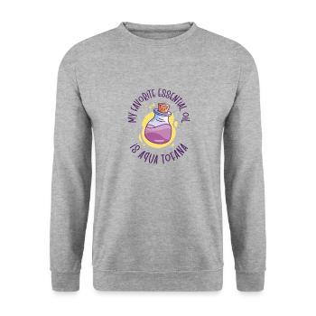 Aqua Tofana Conspiracy Theorist Essential Oil - Unisex Sweatshirt - salt & pepper - Front - Alina (178cm) & Michal (187cm)