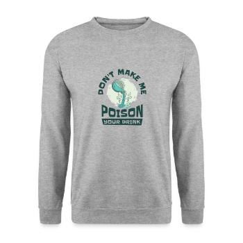 Aqua Tofana Skull Poison Crime Fan Drink Poison - Unisex Sweatshirt - salt & pepper - Front - Alina (178cm) & Michal (187cm)
