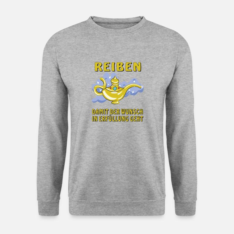 OELLAMPE REIBEN - Unisex Pullover - Weißgrau meliert