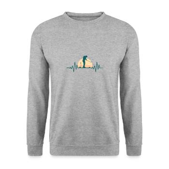 Golf Golf Golfers Sports - Unisex Sweatshirt - salt & pepper - Front - Alina (178cm) & Michal (187cm)