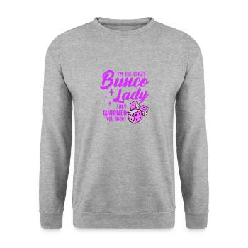 Cray Bunco Lady Design for a Bunco Babe - Unisex Sweatshirt - salt & pepper - Front - Alina (178cm) & Michal (187cm)