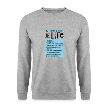 Chicken Agriculture Chicken Lovers Farming - Unisex Sweatshirt - salt & pepper - Front - Alina (178cm) & Michal (187cm)