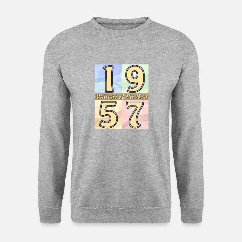 ANNÉE D’ANNIVERSAIRE 1957 - Sweat-shirt Unisexe - gris chiné