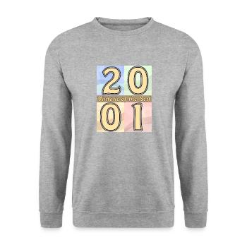 BIRTHDAY YEAR 2001 - Unisex Sweatshirt - salt & pepper - Front - Alina (178cm) & Michal (187cm)
