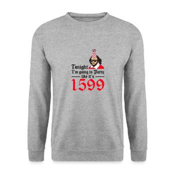 William Shakespeare Theatre Literature - Unisex Sweatshirt - salt & pepper - Front - Alina (178cm) & Michal (187cm)