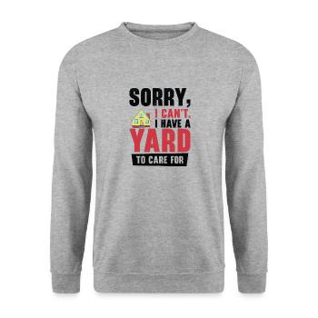 New Homeowner Housewarming Front Yard Back Yard - Unisex Sweatshirt - salt & pepper - Front - Alina (178cm) & Michal (187cm)