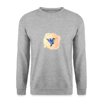 Art du colibri - Sweat-shirt Unisexe - gris chiné - Devant - Alina (178cm) & Michal (187cm)