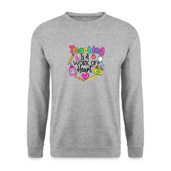 Teachers Teachers School Teachers Teaching Staff - Unisex Sweatshirt - salt & pepper - Front - Alina (178cm) & Michal (187cm)
