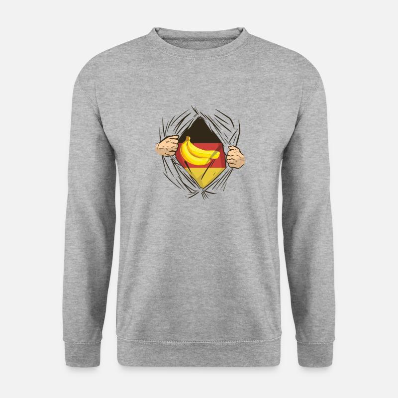 Bananenrepublik BRD auf Deutschland - Unisex Pullover - Weißgrau meliert