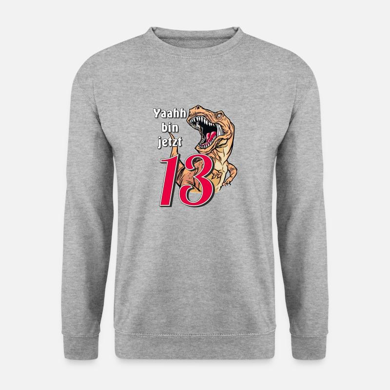 GEBURTSTAG Yaahh bin jetzt 13 - Unisex Pullover - Weißgrau meliert