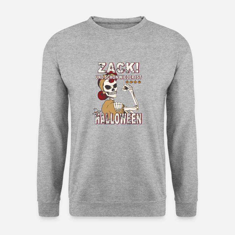 HALLOWEEN - Unisex Pullover - Weißgrau meliert