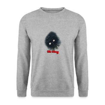 Super cute Persian cat called MrMessy - Unisex Sweatshirt - salt & pepper - Front - Alina (178cm) & Michal (187cm)