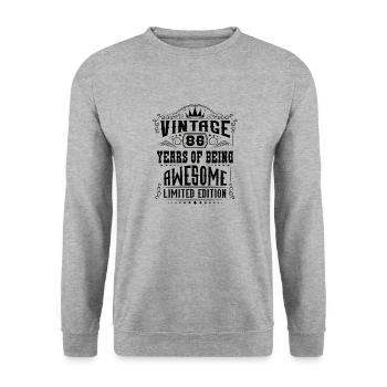 86 Years Of Being Awesome 86 Birthday 86 Years - Unisex Sweatshirt - salt & pepper - Front - Alina (178cm) & Michal (187cm)