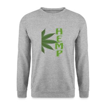 HEMP - Unisex Pullover - Weißgrau meliert - Vorne - Alina (178cm) & Michal (187cm)