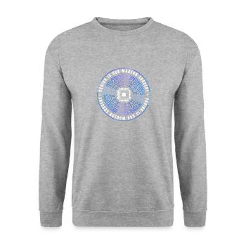 sarcastic magic of coding spell - Unisex Sweatshirt - salt & pepper - Front - Alina (178cm) & Michal (187cm)