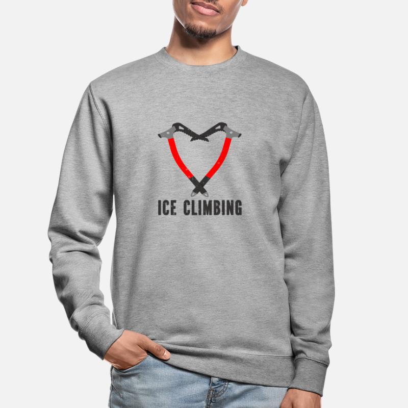Ich Liebe Eisklettern Eiskletterer Eispickel Unisex Pullover