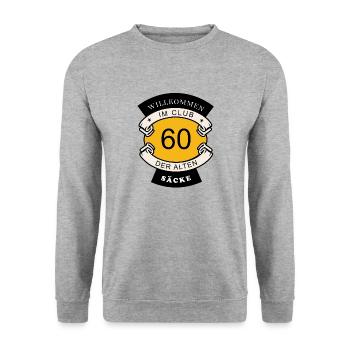Club der alten Säcke - Unisex Pullover - Weißgrau meliert - Vorne - Alina (178cm) & Michal (187cm)
