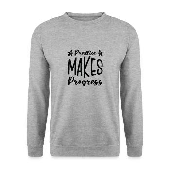Student Education Studying Progress Study Time - Unisex Sweatshirt - salt & pepper - Front - Alina (178cm) & Michal (187cm)