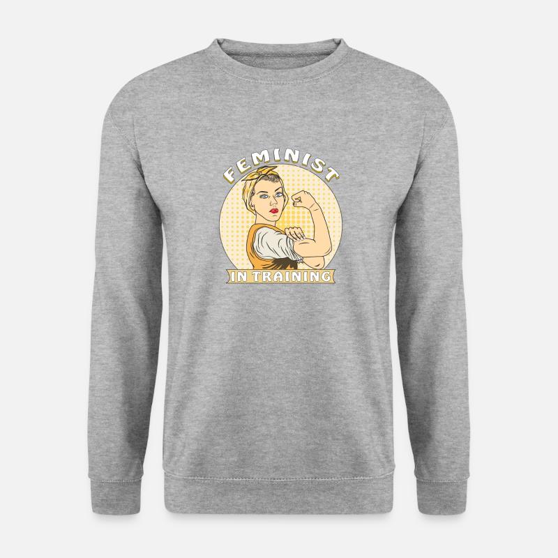 FEMINIST IN TRAINING - Unisex Sweatshirt - salt & pepper