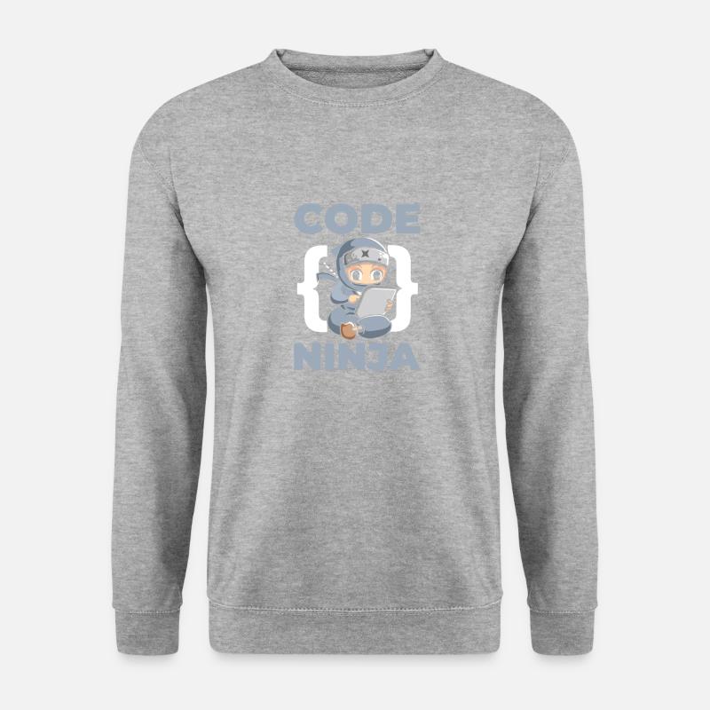Code Ninja Für Computerfans - Unisex Pullover - Weißgrau meliert
