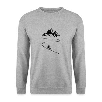 VTT Cyclisme Cyclisme descente - Sweat-shirt Unisexe - gris chiné - Devant - Alina (178cm) & Michal (187cm)