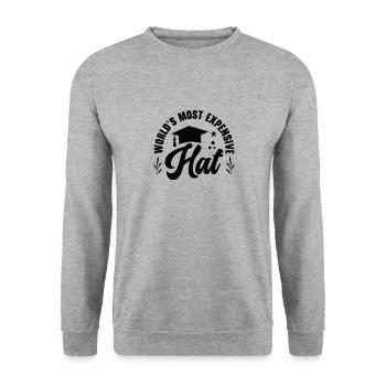 Student Graduation Celebration Grad Student - Unisex Sweatshirt - salt & pepper - Front - Alina (178cm) & Michal (187cm)
