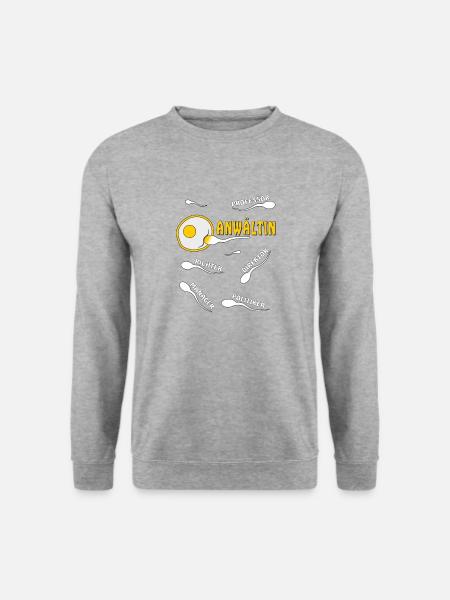 ANWÄLTIN - Unisex Pullover - Weißgrau meliert