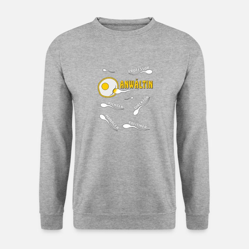 ANWÄLTIN - Unisex Pullover - Weißgrau meliert