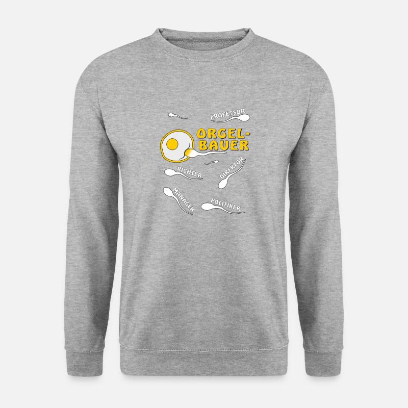 ORGELBAUER - Unisex Pullover - Weißgrau meliert