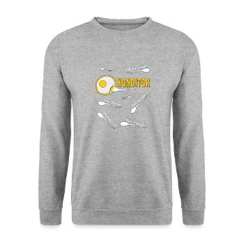 KONDITOR - Unisex Pullover - Weißgrau meliert - Vorne - Alina (178cm) & Michal (187cm)