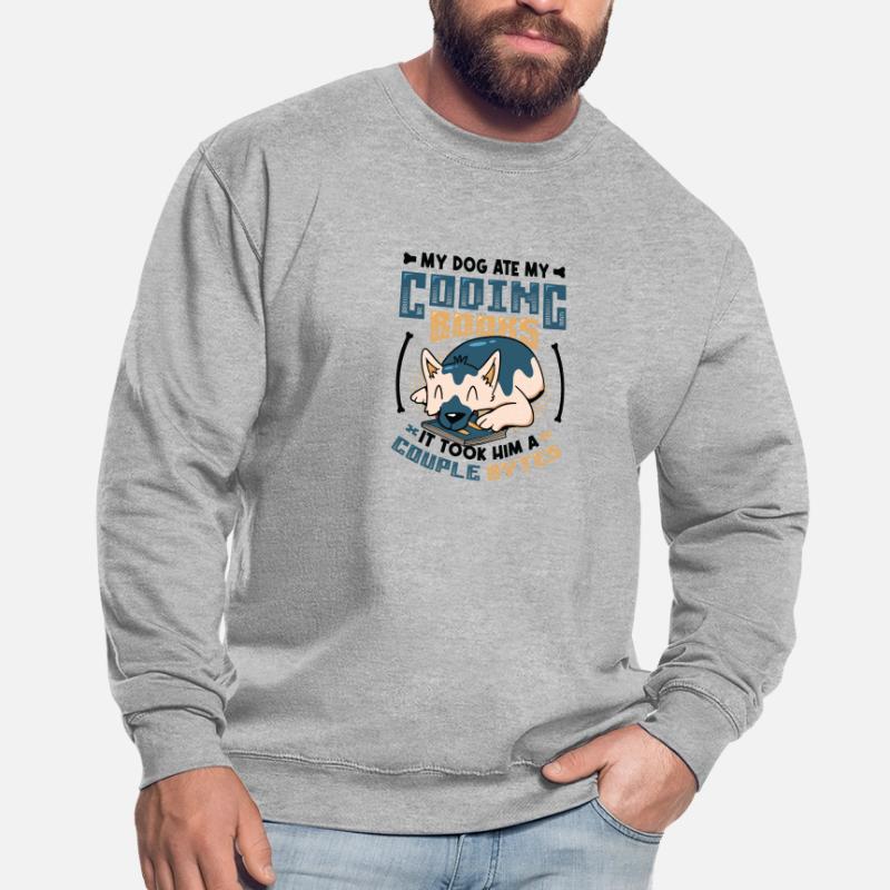 Dog Bytes Code Computer Joke Programming Unisex Sweatshirt