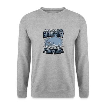 Marine Biologist Life Hat Porpoise - Unisex Sweatshirt - salt & pepper - Front - Alina (178cm) & Michal (187cm)