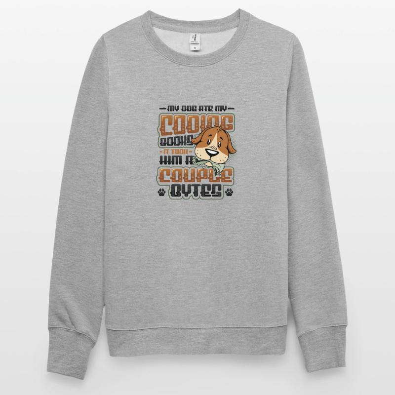 Dog Bytes Code Programmation de blagues informatiques Sweat-shirt Unisexe