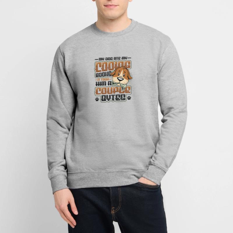 Dog Bytes Code Programmation de blagues informatiques Sweat-shirt Unisexe