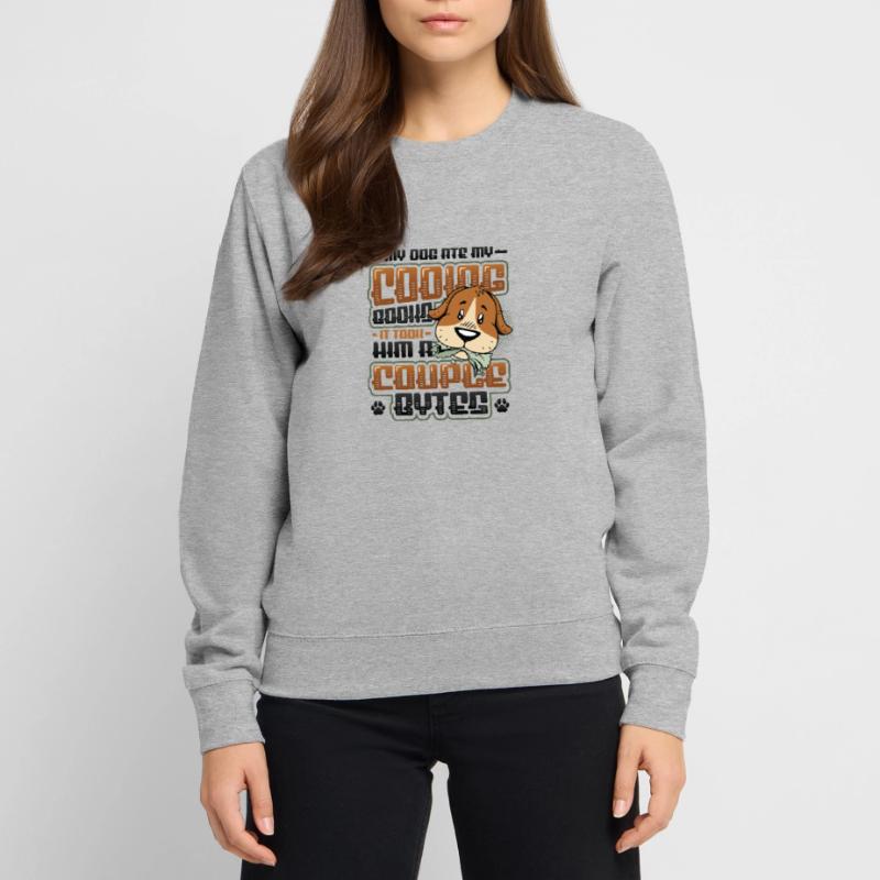 Dog Bytes Code Programmation de blagues informatiques Sweat-shirt Unisexe