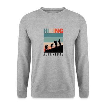 Hiking Team Retro Vintage Tees - Unisex Sweatshirt - salt & pepper - Front - Alina (178cm) & Michal (187cm)