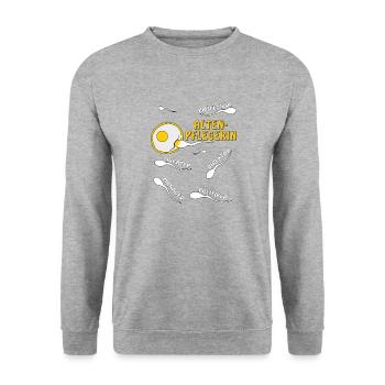 ALTENPFLEGERIN - Unisex Pullover - Weißgrau meliert - Vorne - Alina (178cm) & Michal (187cm)