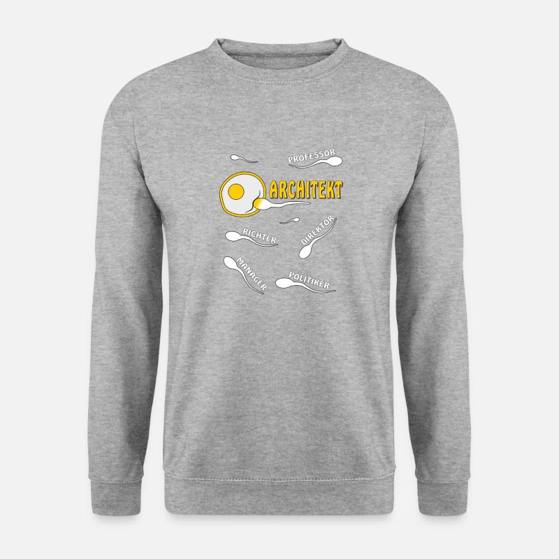 ARCHITEKT - Unisex Pullover - Weißgrau meliert