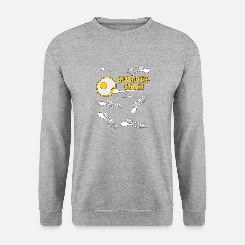 BEHÄLTERBAUER - Unisex Pullover - Weißgrau meliert