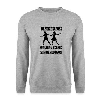 Danse Sport Hobby Dancer Cadeau Danse Sport - Sweat-shirt Unisexe - gris chiné - Devant - Alina (178cm) & Michal (187cm)