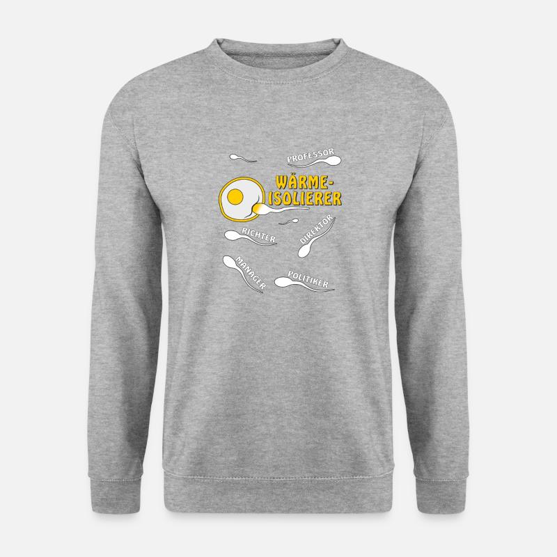 WÄRMEISOLIERER - Unisex Pullover - Weißgrau meliert