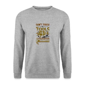 Ne touchez pas à mes outils - Sweat-shirt Unisexe - gris chiné - Devant - Alina (178cm) & Michal (187cm)