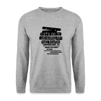 heart present idea happy birthday present - Unisex Sweatshirt - salt & pepper - Front - Alina (178cm) & Michal (187cm)